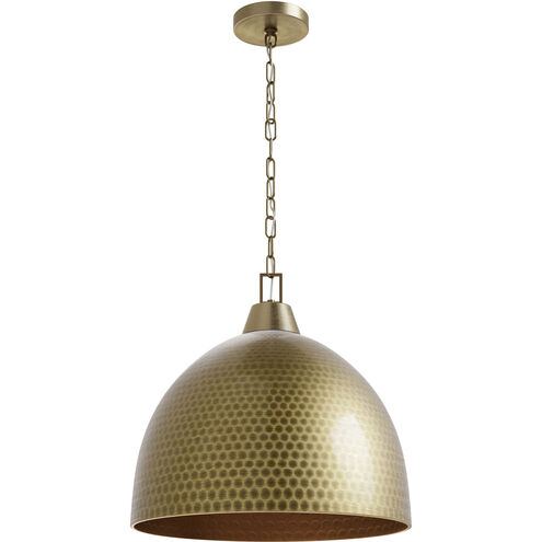 Arrco 3 Light 18 inch Aged Brass Indoor Pendant Ceiling Light